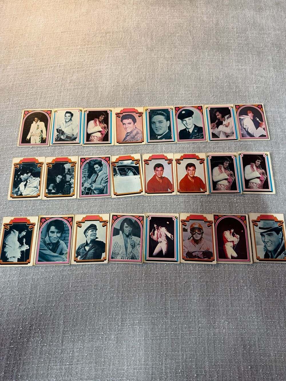 Lot of 24 Vintage 1978 Boxcar Enterprises Elvis Presley Trading Cards